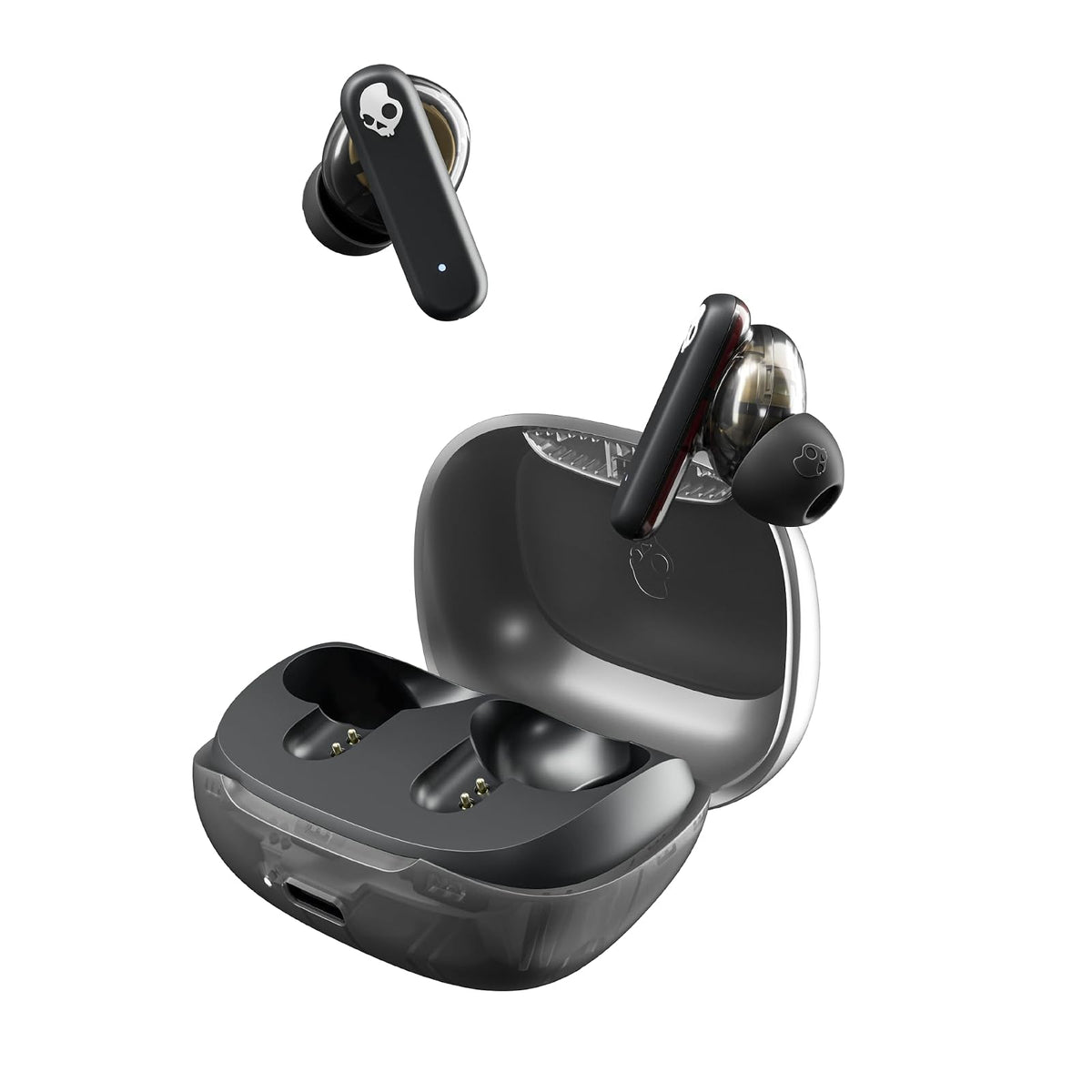 Skullcandy Smokin' Buds Auriculares Inalámbricos In-Ear, 20 h de Autonomía - Negro Translúcido