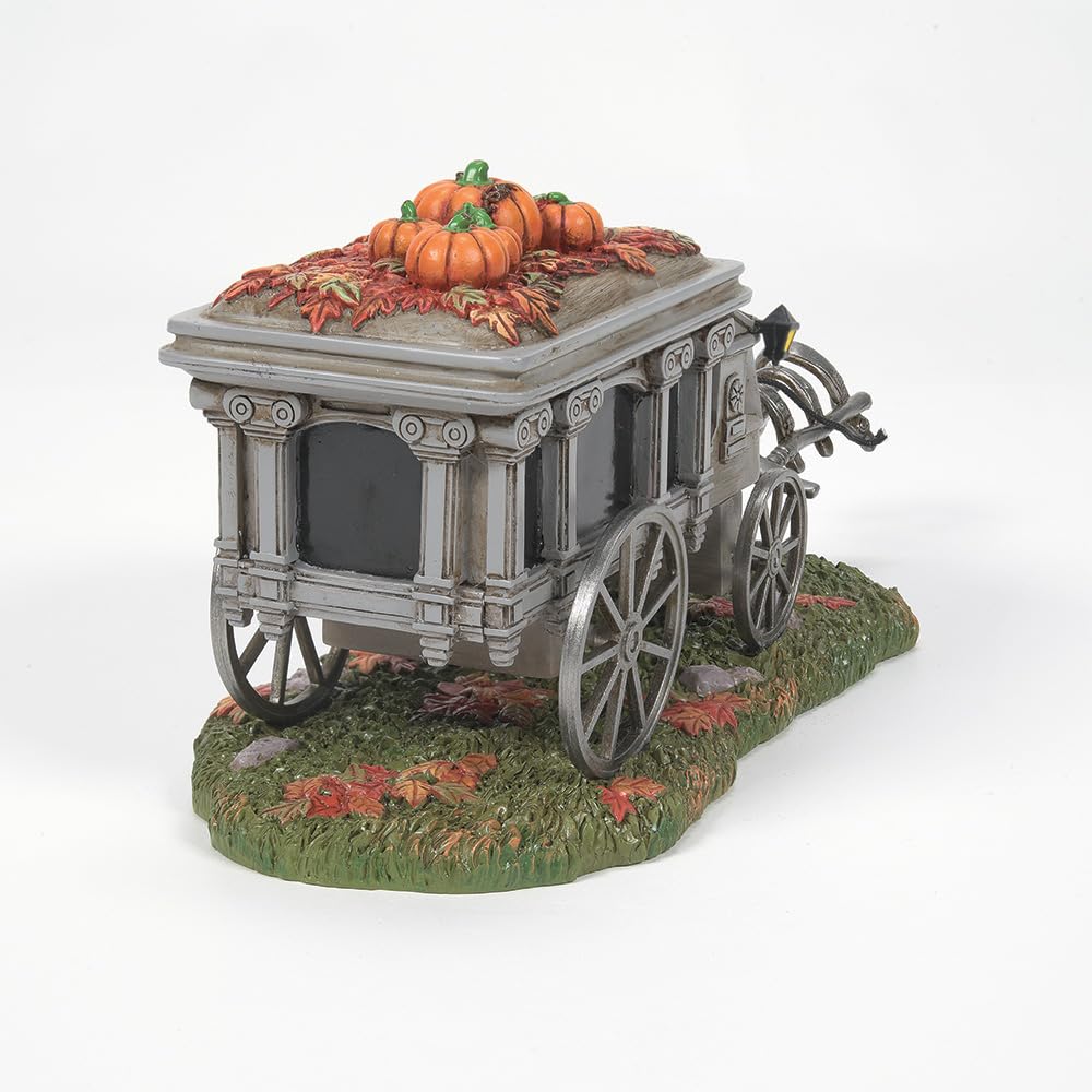 Department 56 Snow Village Accessories - Figura de Halloween Disneyland The Haunted Mansion Hearse, 4.17 Pulgadas, Multicolor
