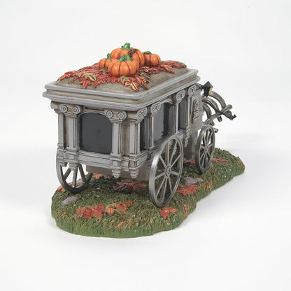 Department 56 Snow Village Accessories - Figura de Halloween Disneyland The Haunted Mansion Hearse, 4.17 Pulgadas, Multicolor