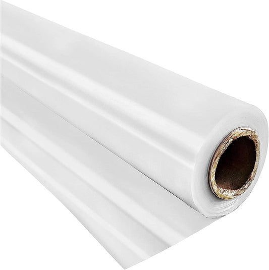 VEVOR Película de Polietileno para Invernadero, Dimensión de 9,7 x 7,6 m Invernadero Plástico Transparente, Espesor de 0,15 mm Paño Anticongelante para Plantas, Fácil de Bricolaje para Agricultura
