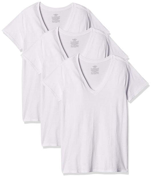 Rinbros Originales Camiseta Hombre - 100% Algodón, Manga Corta, Cuello en V, Paquete de 3 piezas