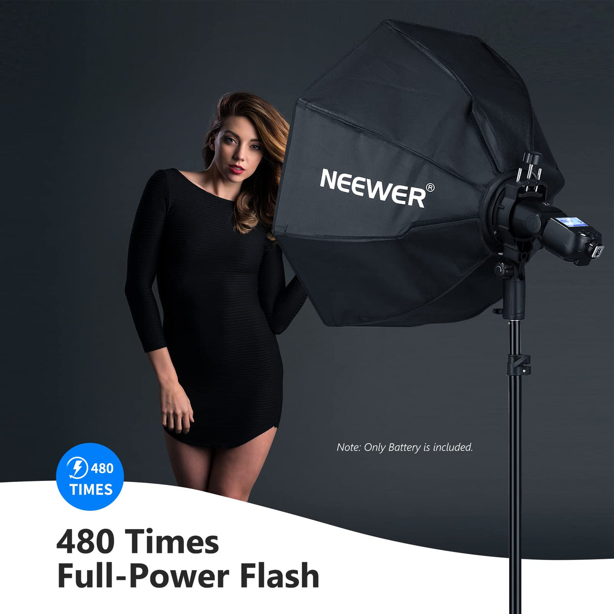 NEEWER 7.4V/2600mAh Batería Li-Ion de Repuesto para Flash Speedlite, Batería de Litio Compatible TTL Z1-C/S/N, Z2-C/S/N Z760-C/S/N Flash Speedlite, NB-Z1