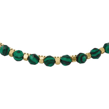 Fossil - Pulsera de acero inoxidable en tono dorado para mujer