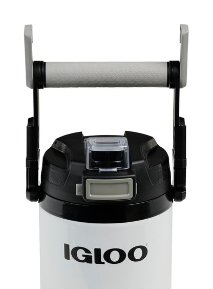 Igloo Rival Fusion - Jarra de agua aislada de 50 onzas, botella de agua grande, jarra de agua deportiva, color blanco