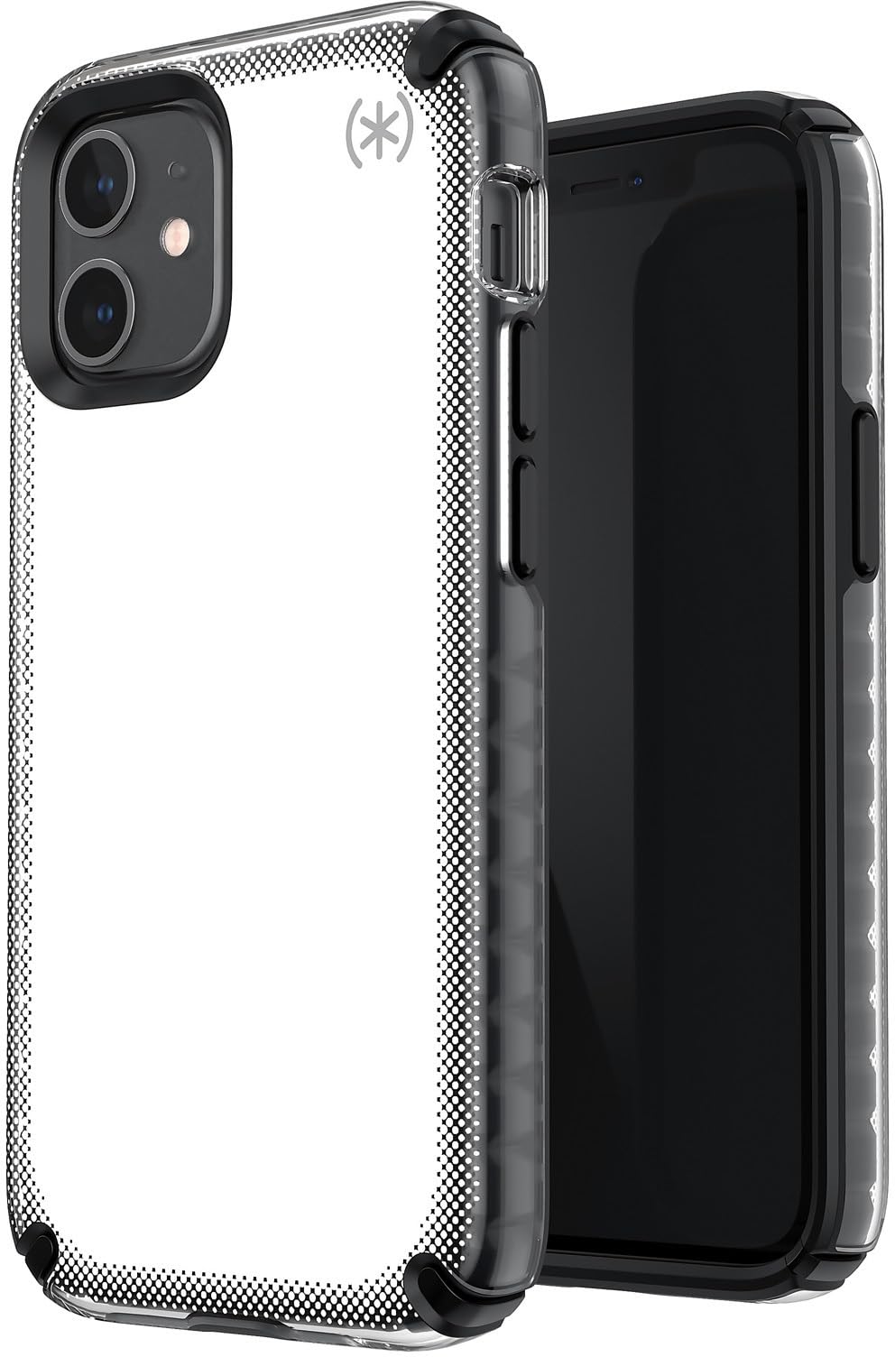 Speck Products Presidio2 Armor Cloud OPhone 12 Mini, Transparente/Negro/Blanco Caliente/Negro/Negro
