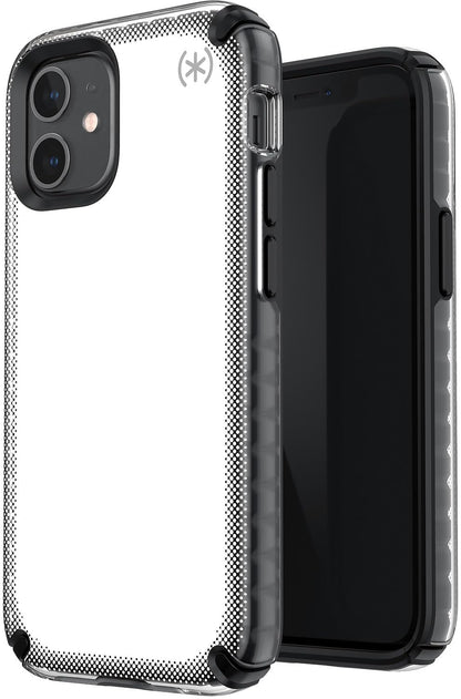 Speck Products Presidio2 Armor Cloud OPhone 12 Mini, Transparente/Negro/Blanco Caliente/Negro/Negro