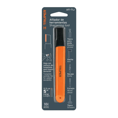 Truper AFI-TIJ, Afilador para herramientas de corte, mango cubierto de PVC