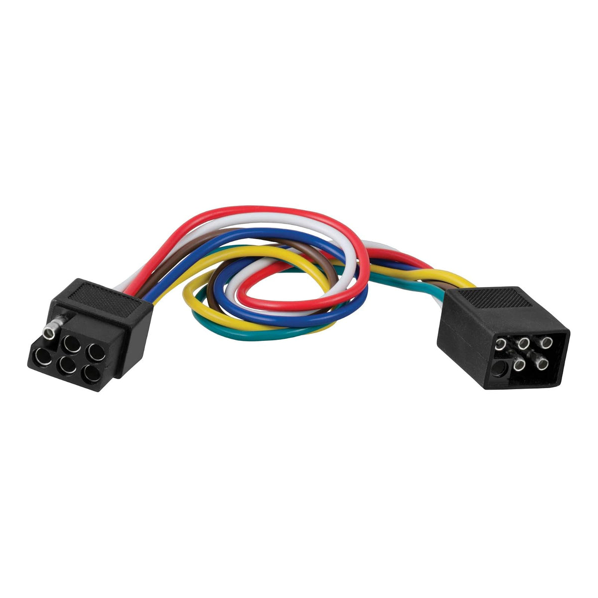CURT 58034 Conector de Arnés Cableado 6 Pines Cuadrado Vehículo Remolque 12 Pulgadas