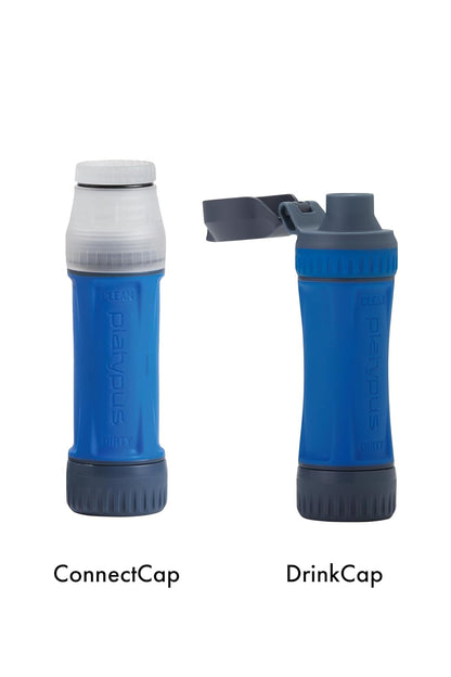 Platypus Quickdraw - Sistema de filtro de agua ultraligero de 1 litro, ConnectCap y gorra de bebida