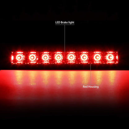 DNA Motoring 3BL-PAT07-LED-RD Luz Freno LED Tercera Cola Rojo para Jeep Patriot 07-17