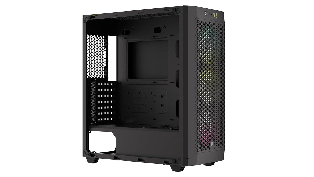 Corsair 480T RGB Caja para PC ATX Torre Media con Cristal Templado, 3 Ventiladores AR120 Incluidos, Compatible con hasta 7 Ventiladores de 120 mm y Radiadores de hasta 360 mm, Negro