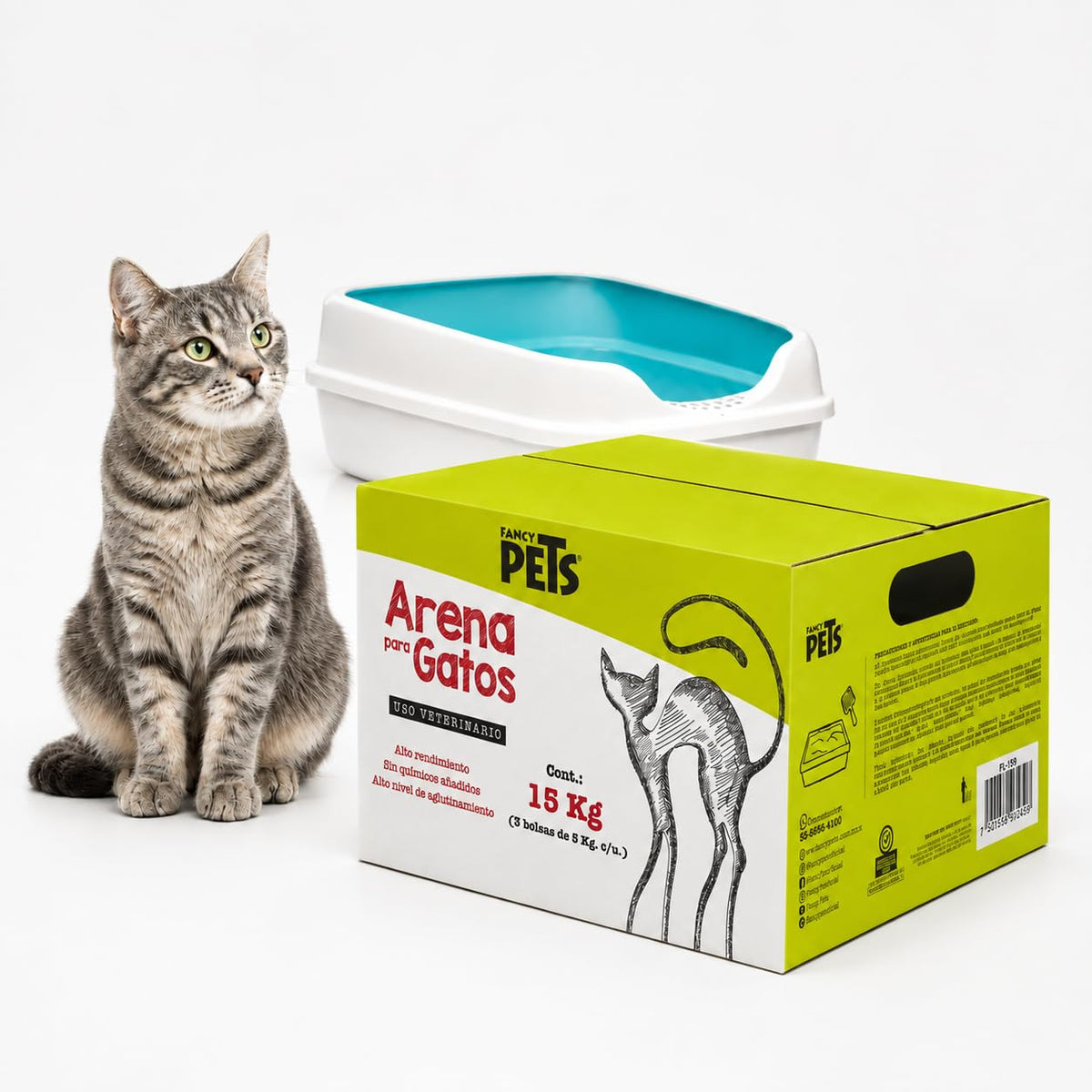 Fancy Pets Arena Aglutinante para Gato - 15Kg
