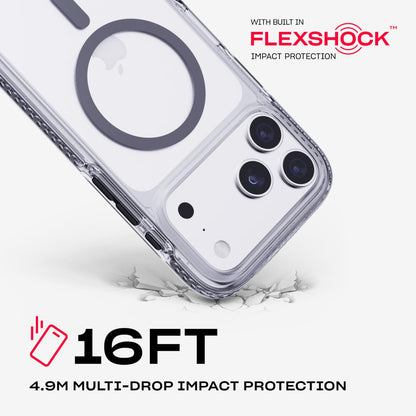 Tech21 EvoCrystal - Funda Protectora Delgada para iPhone 17 Pro MAX, protección contra Impactos, Compatible con MagSafe
