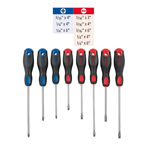 Pretul JD-8BP, Juego de 8 desarmadores, mango Comfort Grip