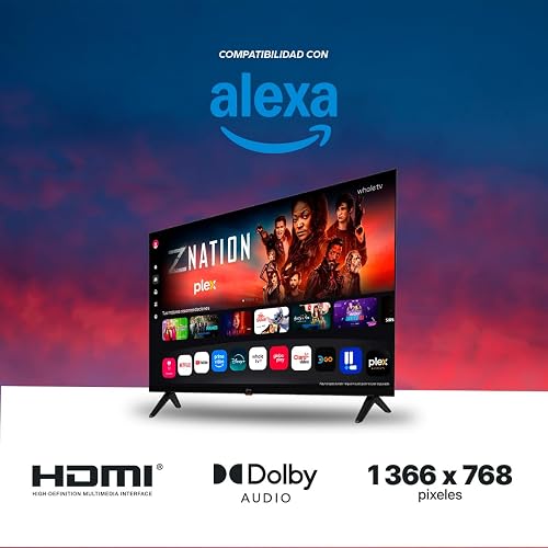 Televisión Pantalla 32 Pulgadas GHIA Smart TV DLED HD Color Negro Modelo G32W25