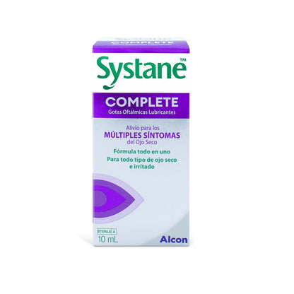 Systane Complete Gotas Oculares para Ojo Seco, Lubricación de Todas las Capas de la Lágrima, Protección Avanzada y Alivio Prolongado, 10 ml