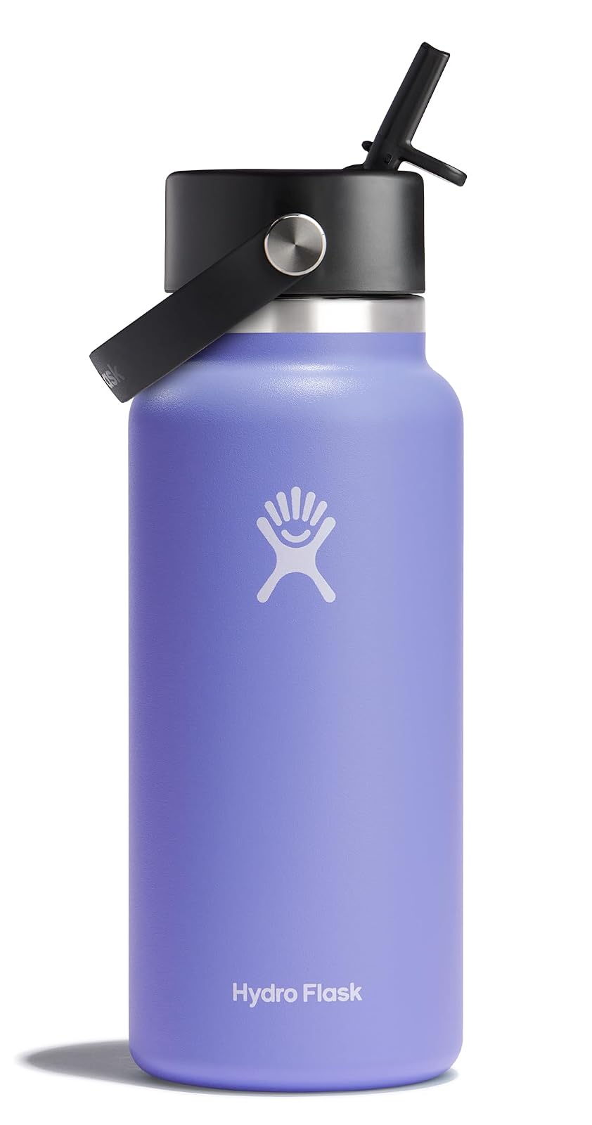 Hydro Flask Botella con Tapa de Popote Flexible, Acero Inoxidable - Popote flexible 32 onzas - Lupine