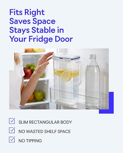 Lock & Lock Jarra de agua para refrigerador, 2 litros HPL735