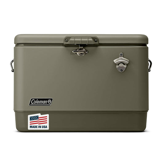 Coleman Ice Chest | Reunion Enfriador de Acero con cinturón de 51 l.