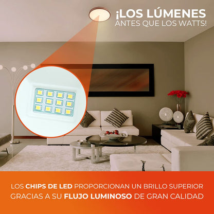 Tecnolite - Lámpara de interior LED para sobreponer, 16 W, Luz suave cálida