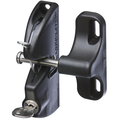 National Hardware N346 – 201 lokklatch automática llave puerta Lock Latch, 4 – 9/40,6 cm Color Negro, Actualizado embalaje, National empaque, 4-9/16", Negro