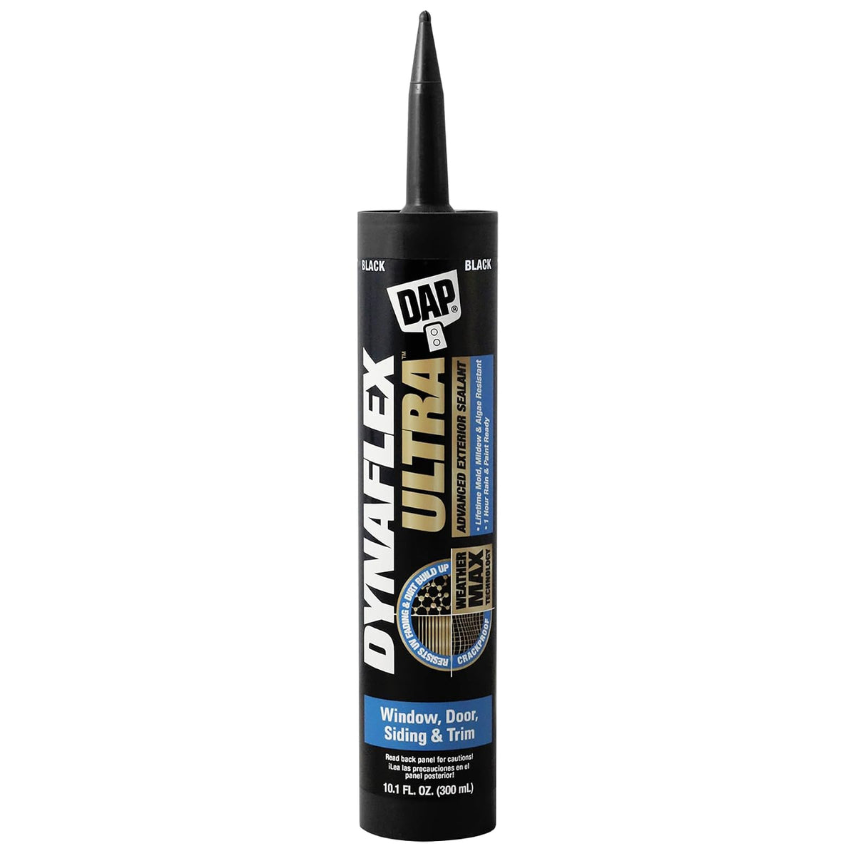 DAP Dynaflex Sellador impermeable de látex avanzado ultra negro 10 oz.12
