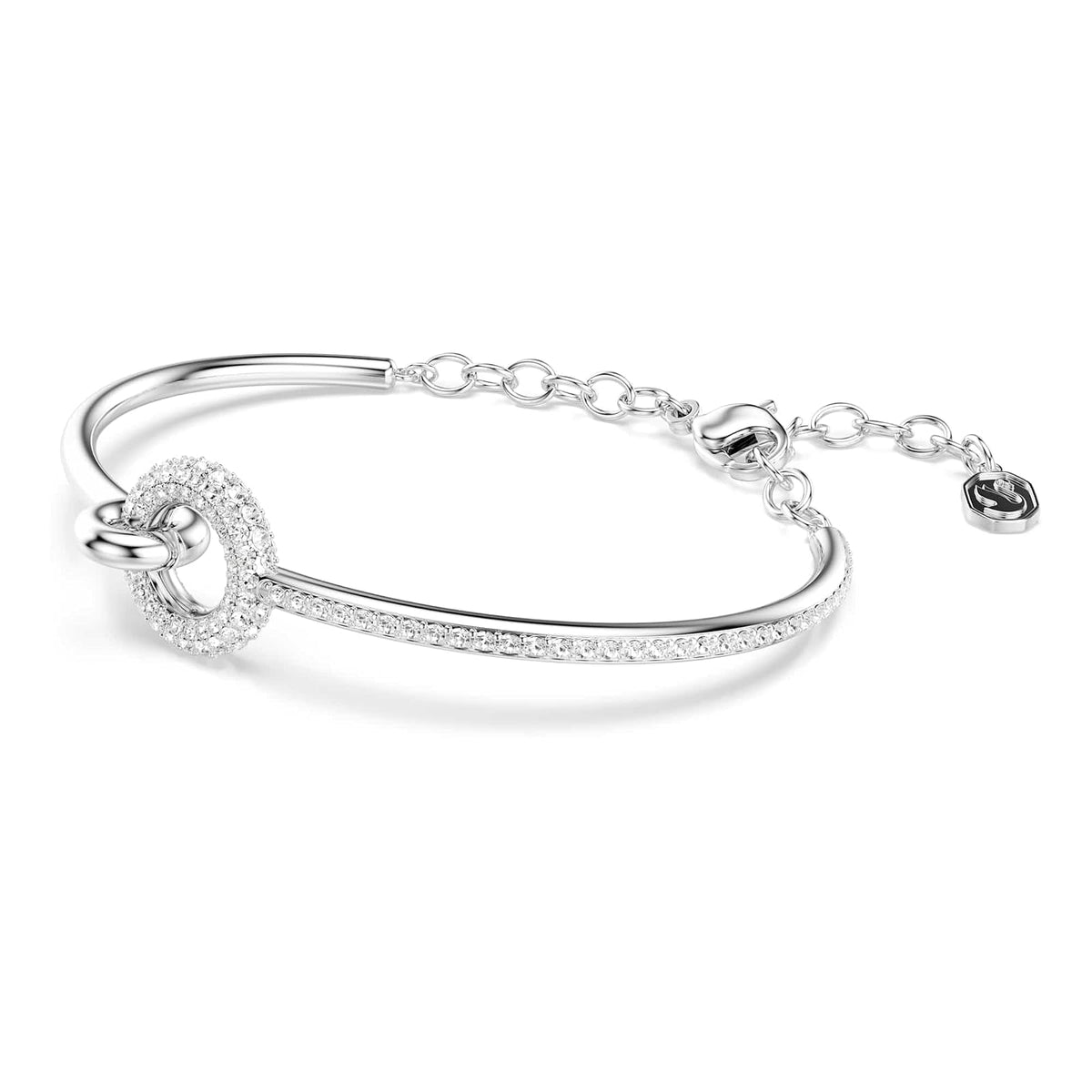 Swarovski Dextera Collection - Pulsera de corte redondo, color blanco