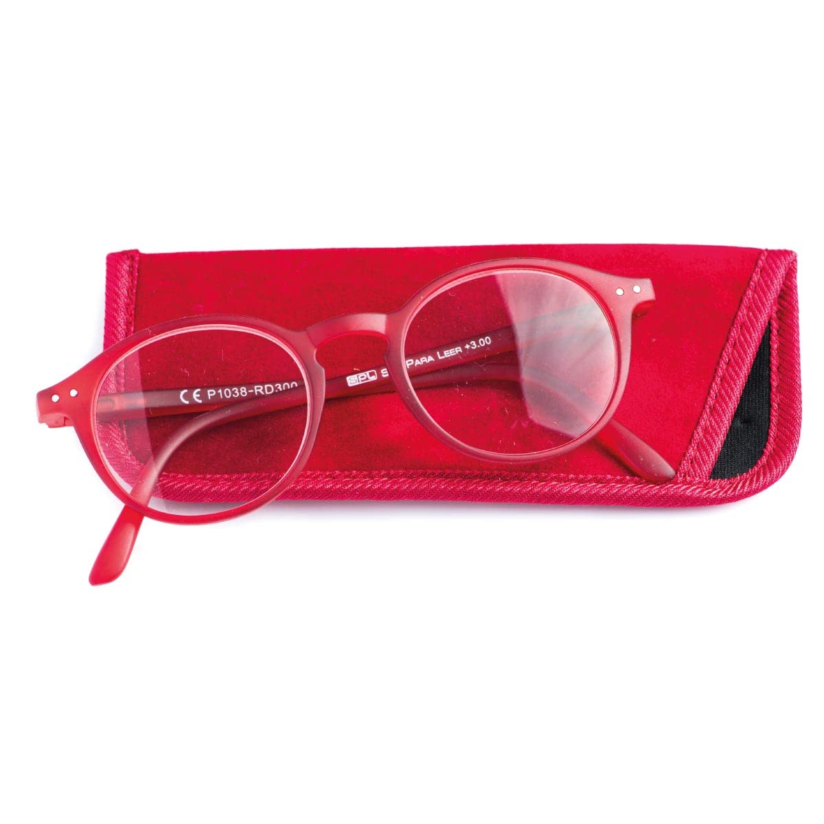 SPL, Lentes de Lectura para Vista Cansada +2.00, Gafas Anti fatiga Ocular/Migraña, Unisex, color Rojo, Pre graduadas, Incluye Estuche, 1 pza.