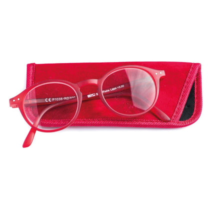 SPL, Lentes de Lectura para Vista Cansada +2.50, Gafas Anti fatiga Ocular/Migraña, Unisex, color Rojo, Pre graduadas, Incluye Estuche, 1 pza.