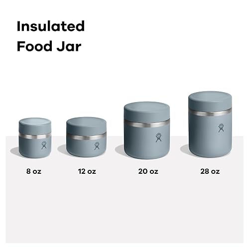 Hydro Flask - Frasco de acero inoxidable aislado, contenedor de viaje para comida caliente y sopa, 20 onzas, color azul