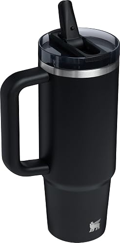 Stanley Quencher ProTour - Vaso con popote abatible con tapa a prueba de fugas, 30 onzas, popote y mango integrados, compatible con portavasos para viajes, taza de acero inoxidable aislada, sin BPA,