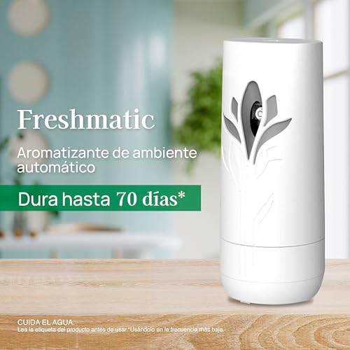 Air Wick® Freshmatic® Aparato Aromatizante De Ambiente Automático, Aroma Acquamarina, y Repuesto de 250 ml