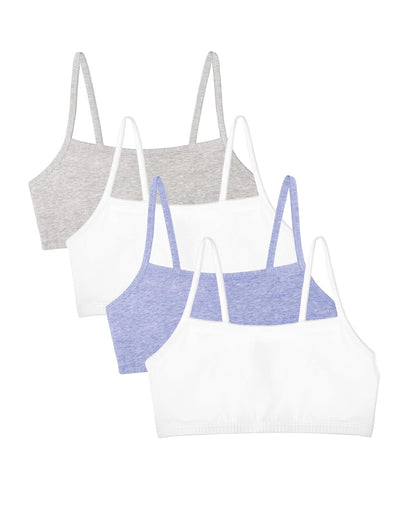 Fruit of The Loom Brasier Deportivo de algodón con Tirantes Delgados, Paquete económico Sujetador Deportivo para Mujer