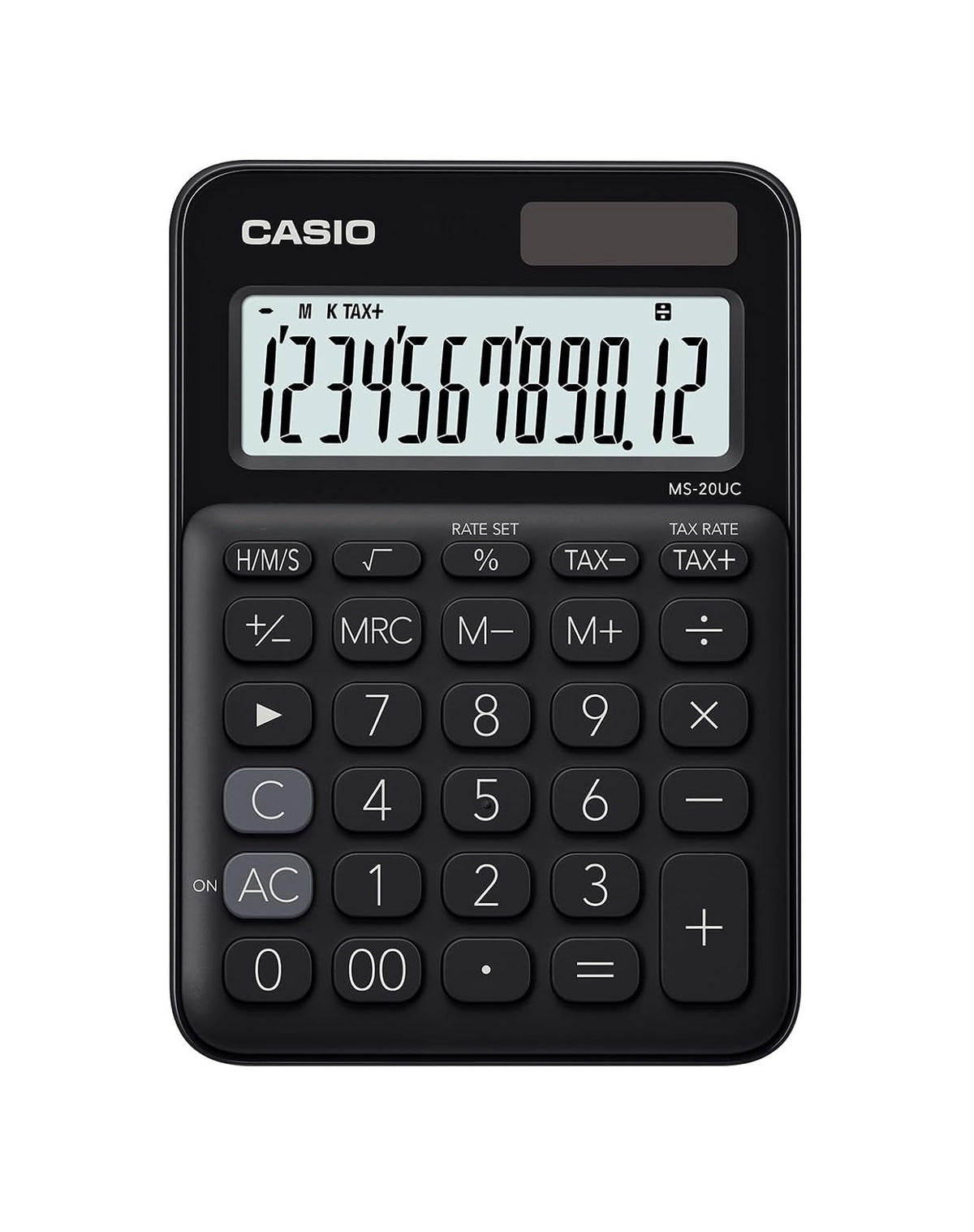 Casio MS-20UC Calculadora de Escritorio 12 Dígitos - Negro