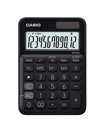 Casio MS-20UC Calculadora de Escritorio 12 Dígitos - Negro