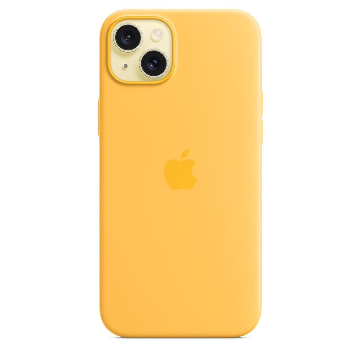 Apple Funda de silicón con MagSafe para el iPhone 15 Plus - Amarillo Solar ​​​​​​​