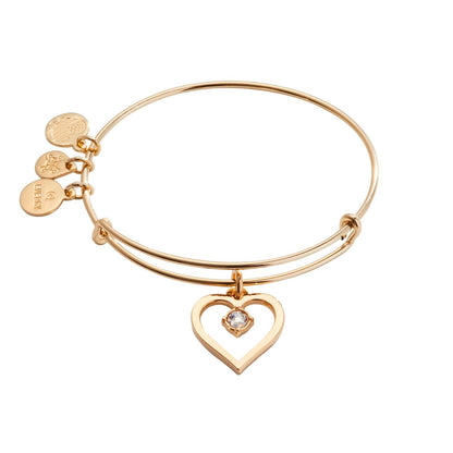 Alex and Ani - Pulsera de vidrio en forma de corazón