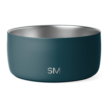 Simple Modern Tazón de Acero Inoxidable para Mascotas, Doble Pared - 4 Cups - Riptide