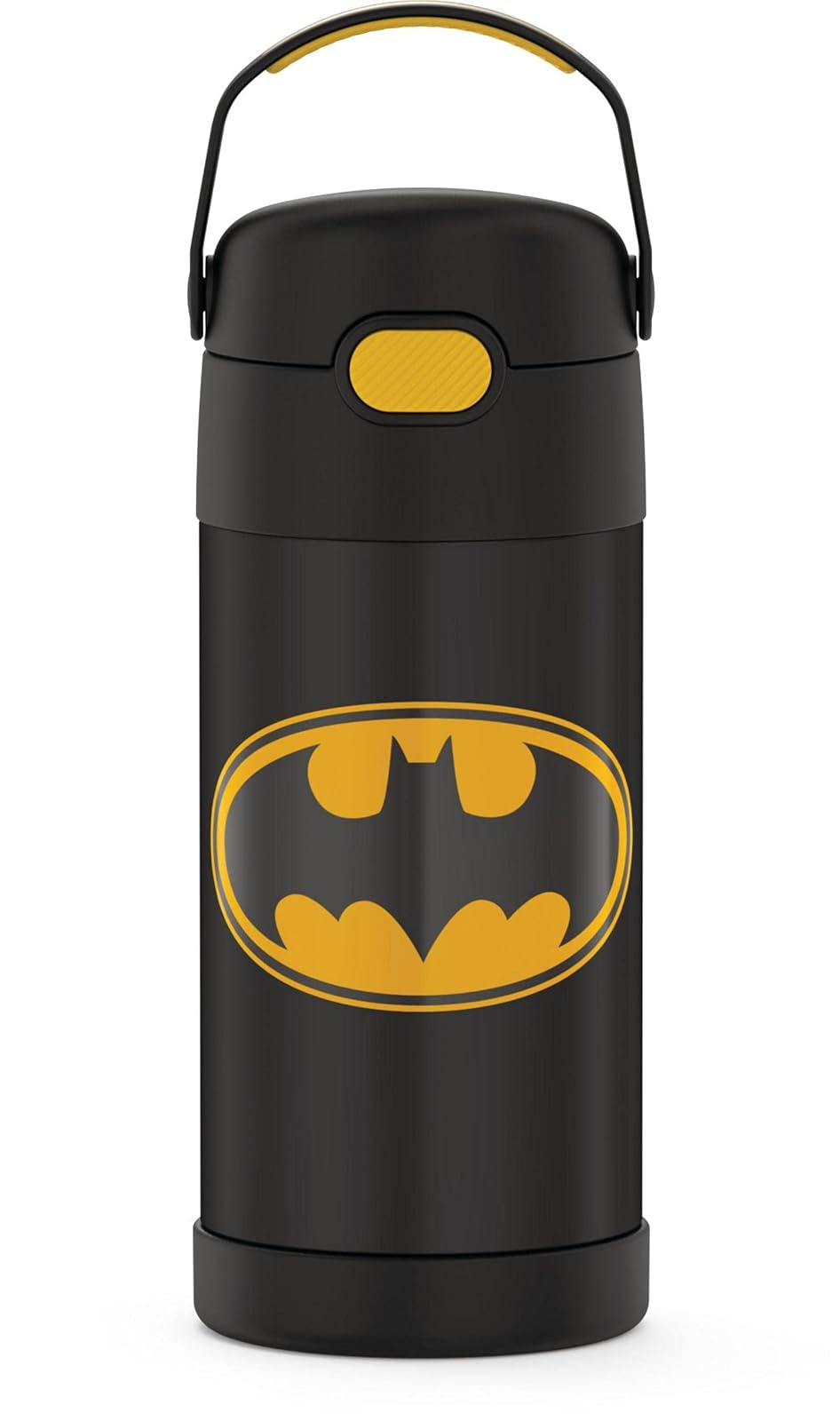 Thermos Funtainer Botella Térmica Infantil con Popote, Acero Inoxidable - 0.4 Litros - Batman
