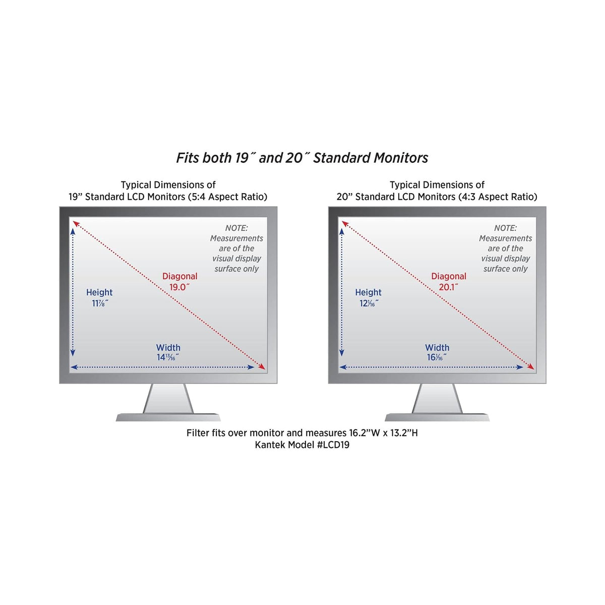 Kantek LCD Protect Deluxe Anti-Glare Filter for 19 to 20 Inch LCD Monitors (LCD19)