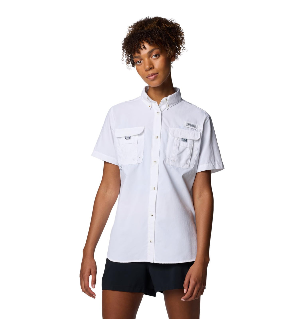 Columbia Bahama II Camisa PFG Manga Corta Mujer - Blanco - XL