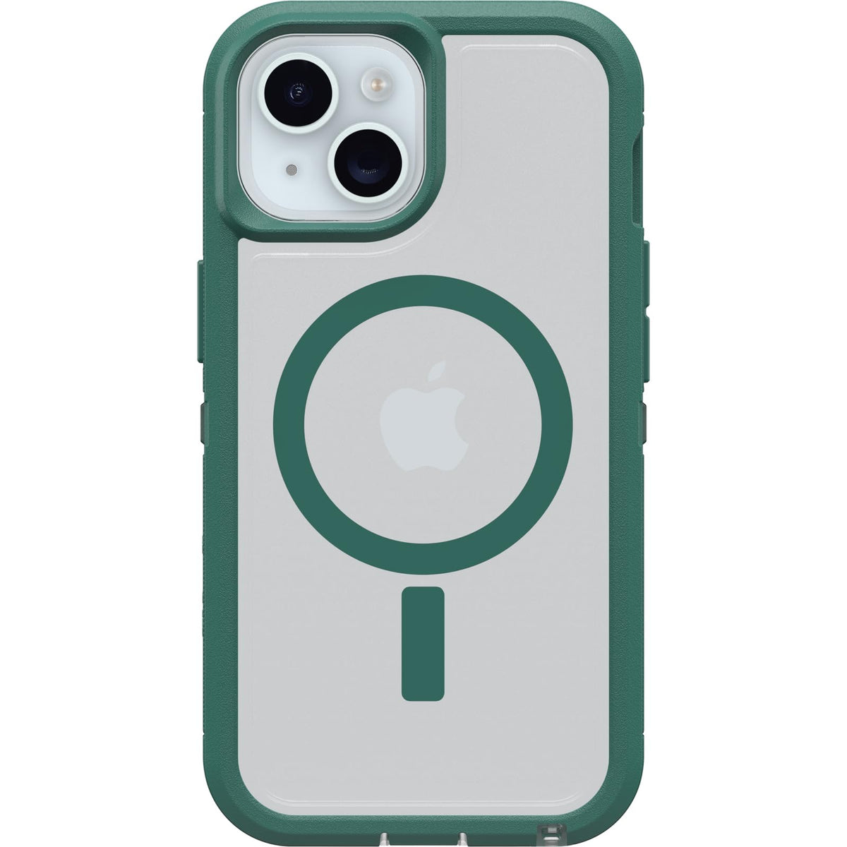 OtterBox Funda Transparente Defender XT iPhone 16e/15/14/13 - Terciopelo Evergreen - Transparente