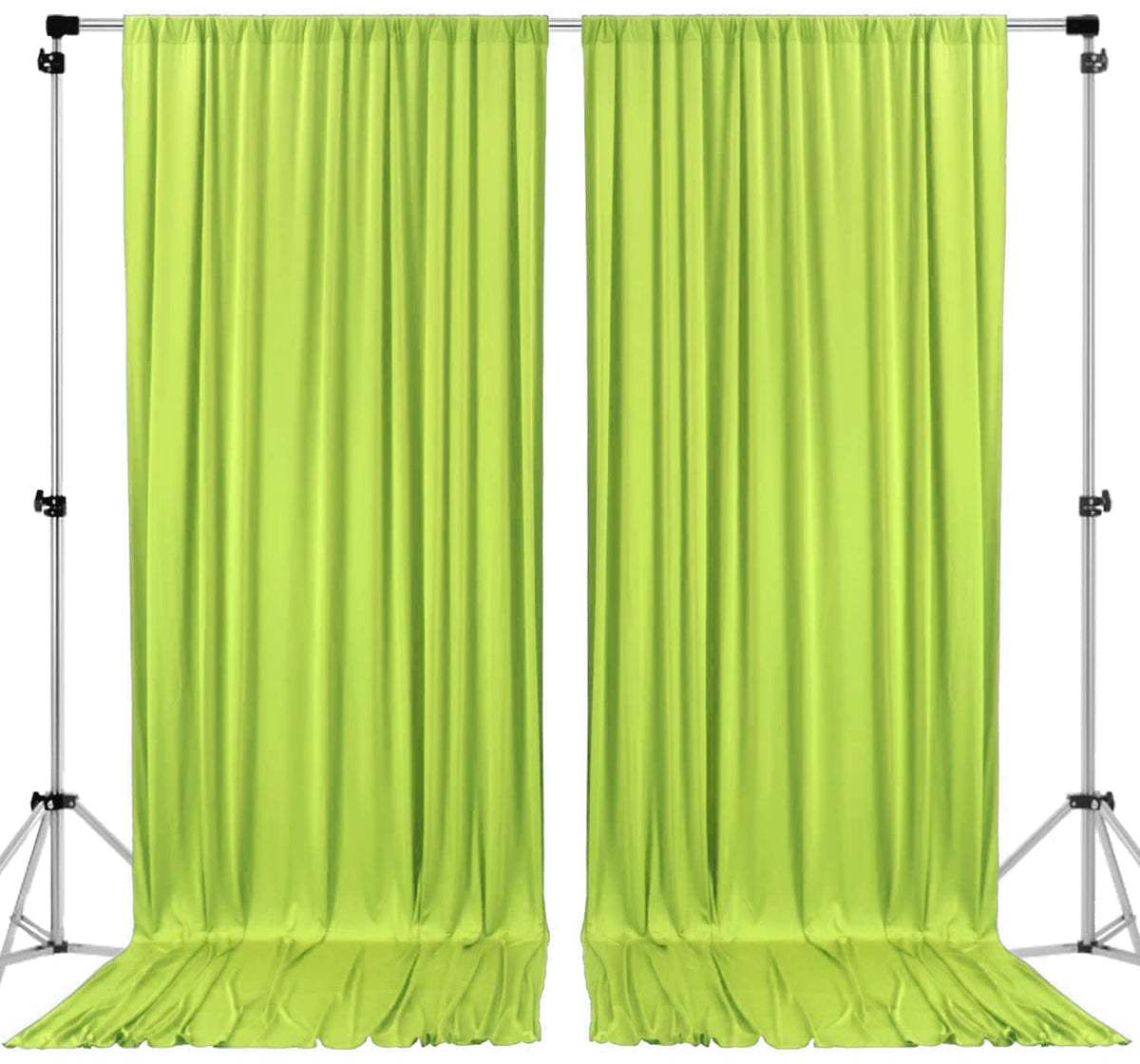 AK Trading Co. Cortinas de Telón de Fondo de Poliéster para Fiestas y Bodas - Verde claro - 5FT x 10FT