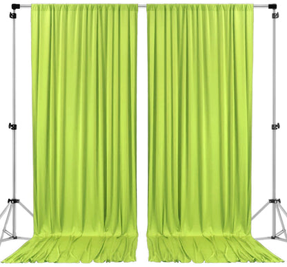 AK Trading Co. Cortinas de Telón de Fondo de Poliéster para Fiestas y Bodas - Verde claro - 5FT x 10FT