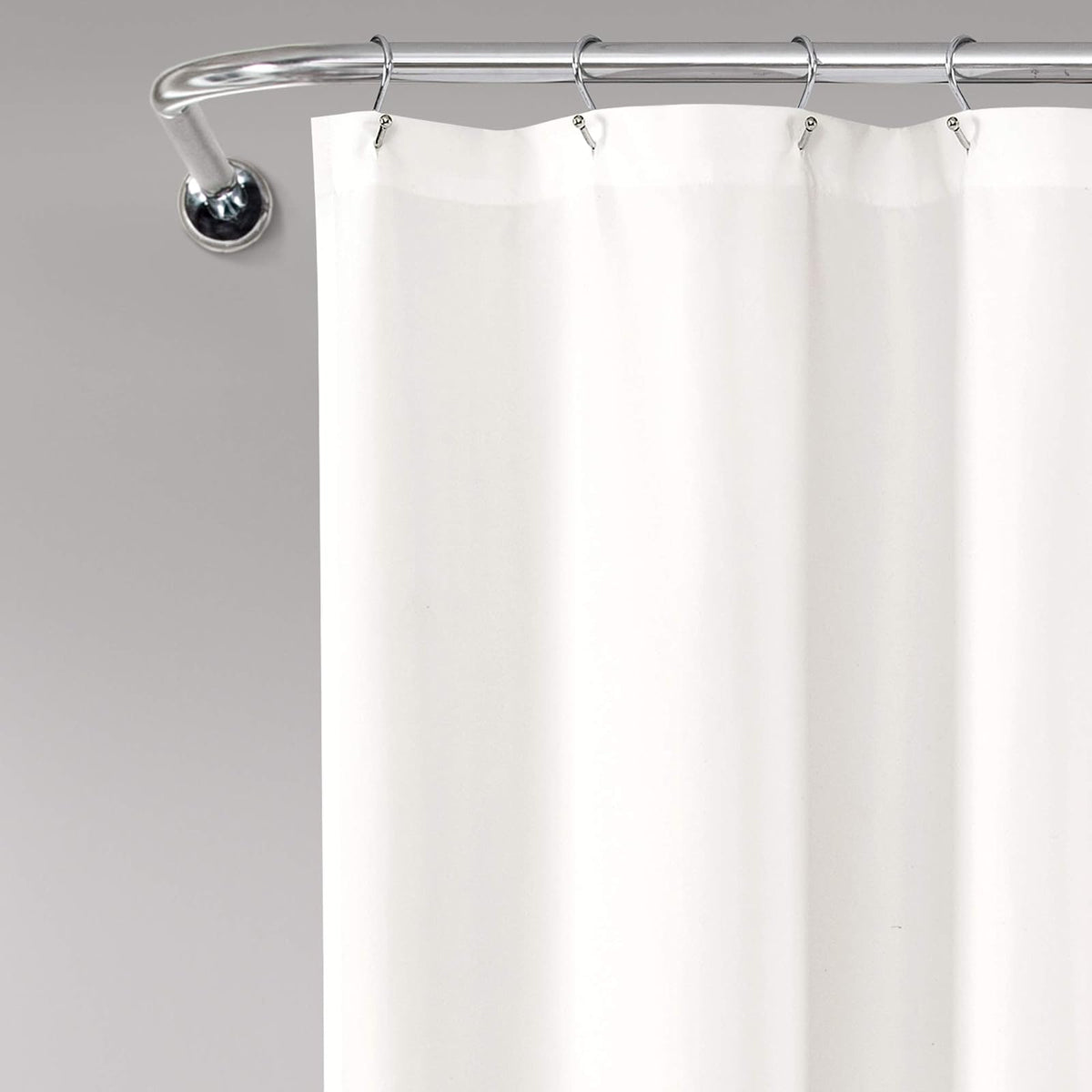 Lush Decor - Cortina de Ducha Floral de Aprile, 72 Pulgadas de Ancho x 72 Pulgadas de Largo, Amarillo y Gris, Bonita Cortina de Ducha Amarilla para baño, casa de Campo, decoración de baño Francesa y