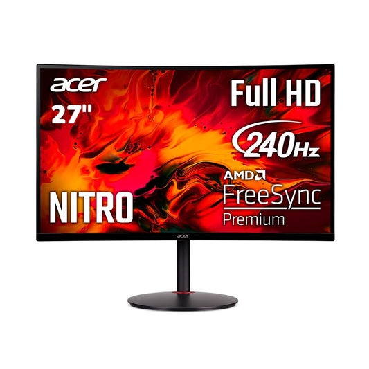Acer Nitro XZ270 X2bmiiphx Monitor Gamer Curvo de 27 Pulgadas | FHD 1920 x 1080, panel VA, 240 Hz, 1 ms, curva 1500R, AMD FreeSync Premium, HDMI y DisplayPort