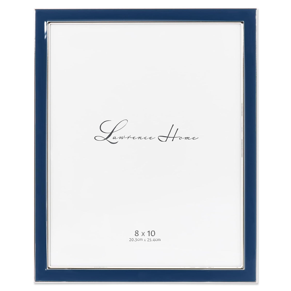 Lawrence Frames Marco de Fotos Metal con Esmalte Blanco - Azul - 20.32 x 25.4 cm (8x10 pulg.)