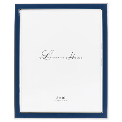 Lawrence Frames Marco de Fotos Metal con Esmalte Blanco - Azul - 20.32 x 25.4 cm (8x10 pulg.)
