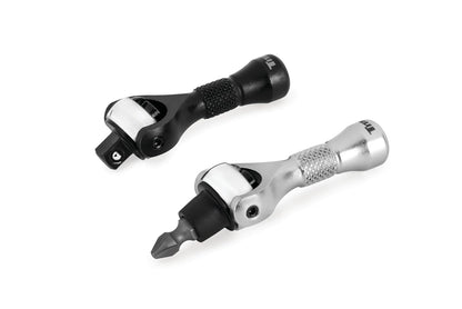 Titan 11332 Juego de 2 piezas: matraca nano de 90 dientes y destornillador de brocas con cabeza giratoria, cuadro de 1/4 pulgadas x 2-1/4 pulgadas (6.35 mm x 57.15 mm)
