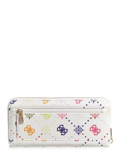 CARTERA GUESS EMELIE LOGO SLG LRG ZIP AROUND MUJER BLANCO MULTICOLOR GM9928146-MUO